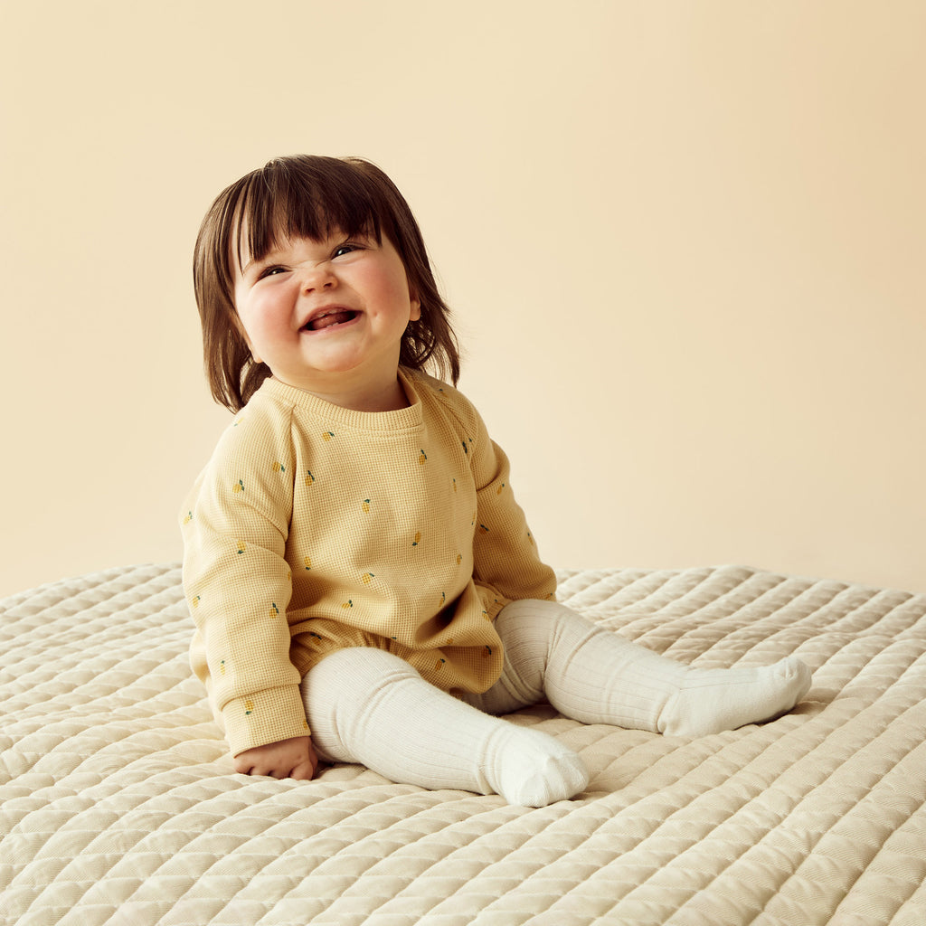 Wilson & Frenchy - Little Lemon Organic Waffle Bodysuit