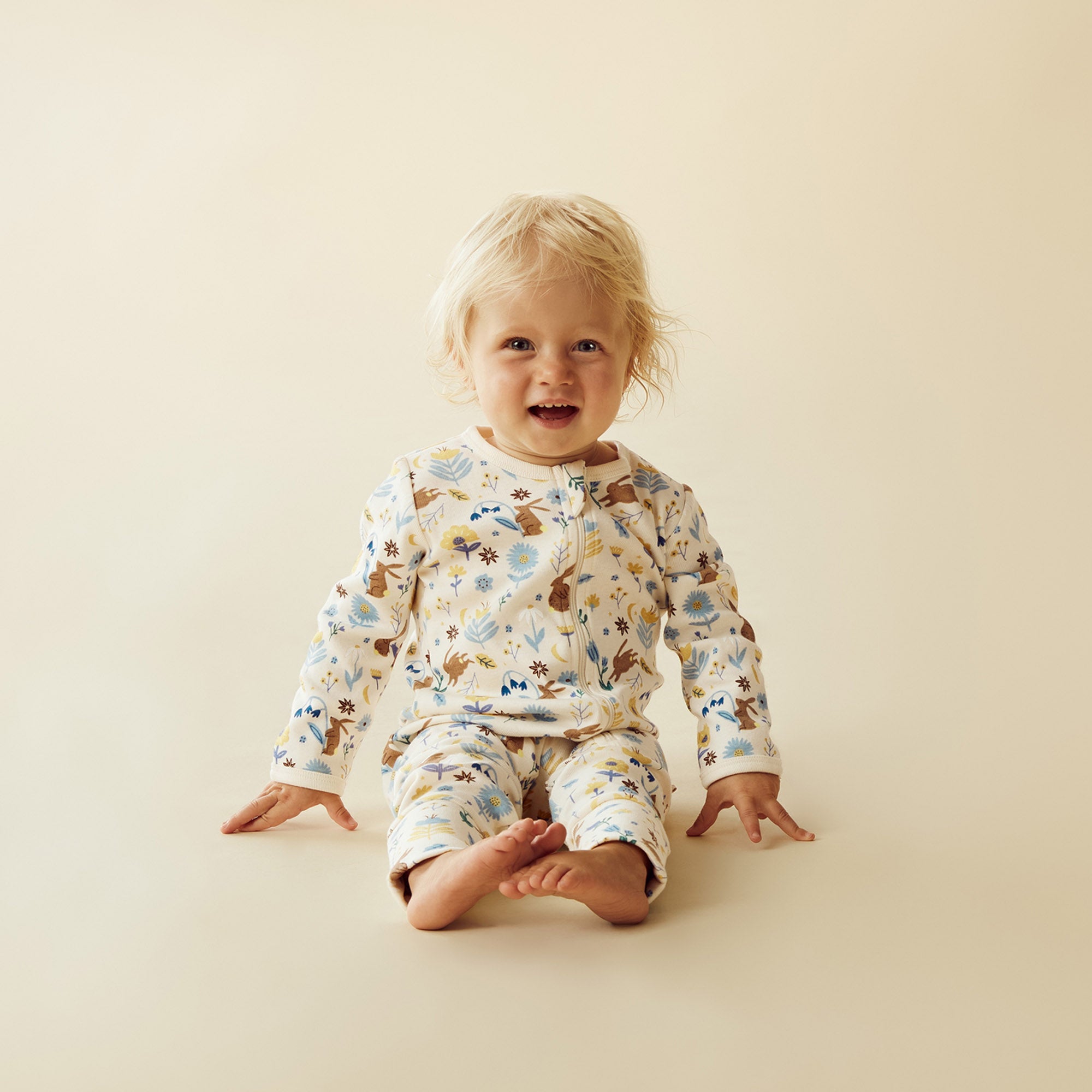 Wilson & Frenchy - Daisy Mae Organic Zipsuit With Feet