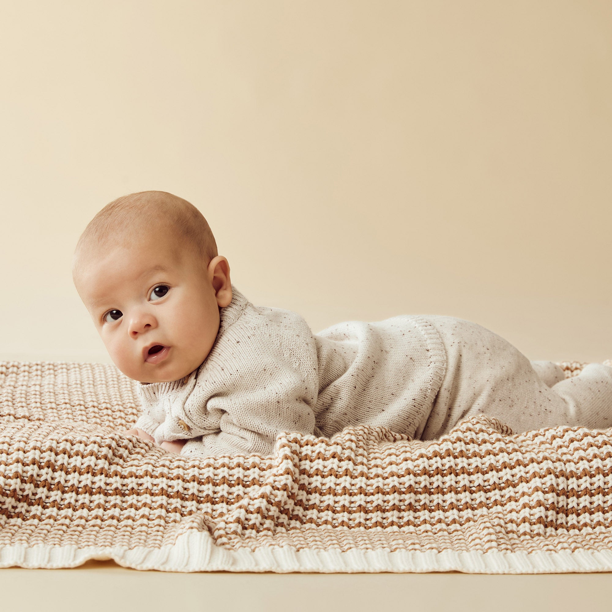 Wilson & Frenchy - Cookie and Cream Organic Knitted Kimono Cardigan
