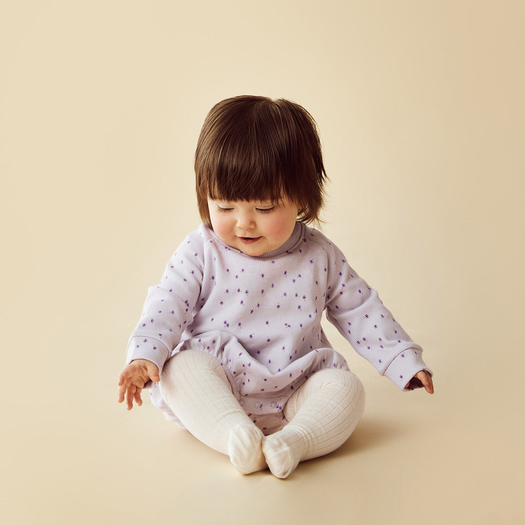 Lulu Daisy Organic Waffle Bodysuit