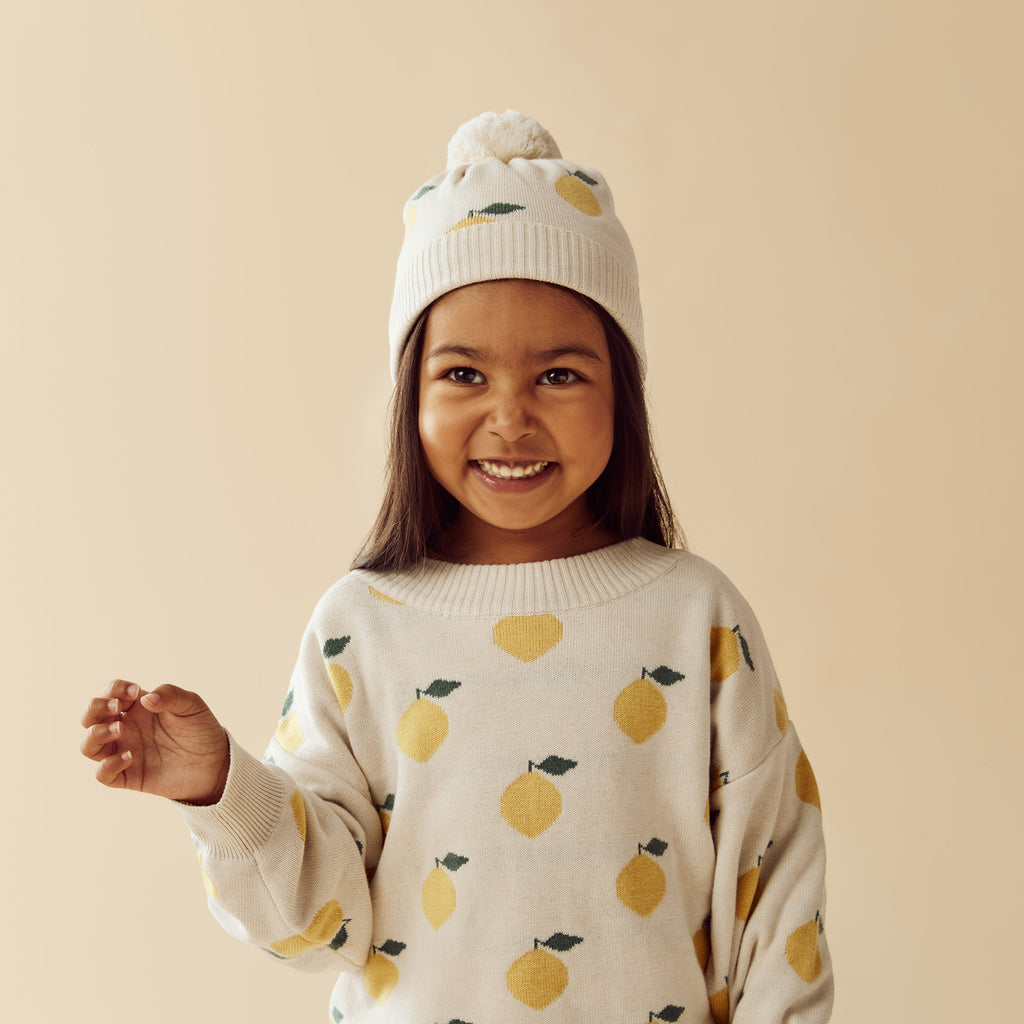 Wilson & Frenchy - Lemony Organic Knitted Jacquard Jumper