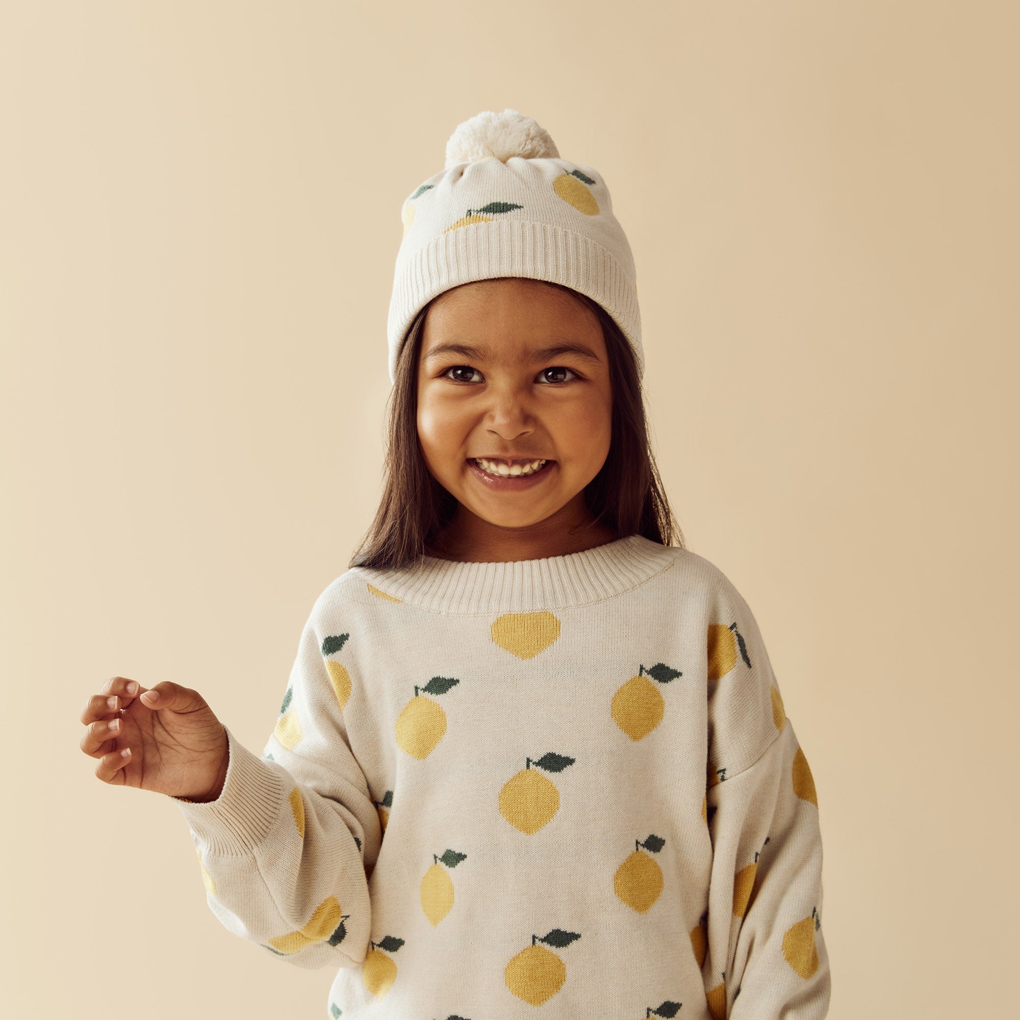 Wilson & Frenchy - Lemony Organic Knitted Jacquard Jumper