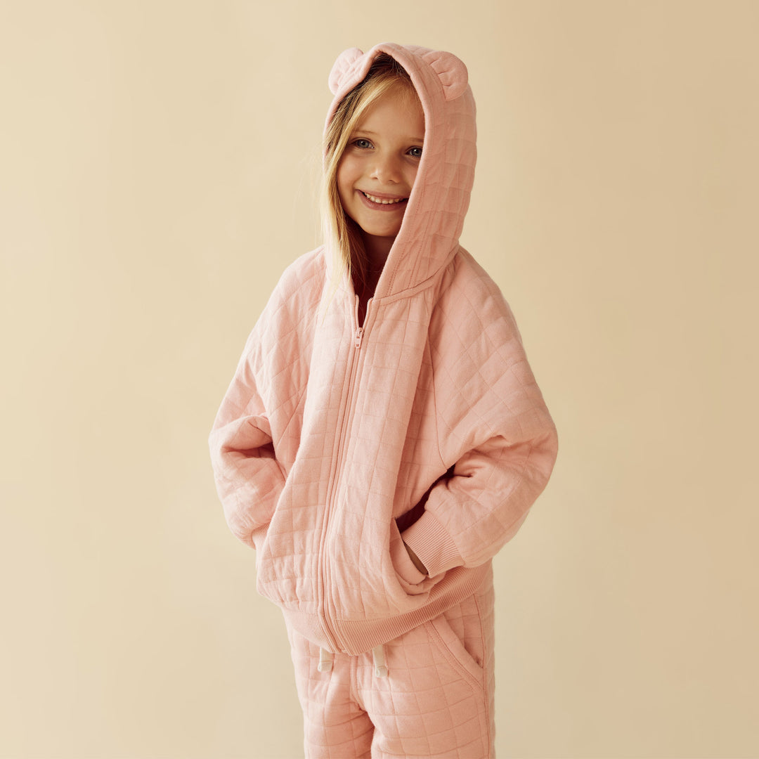 Wilson & Frenchy - Pretty Pink Organic Quilted Jacket