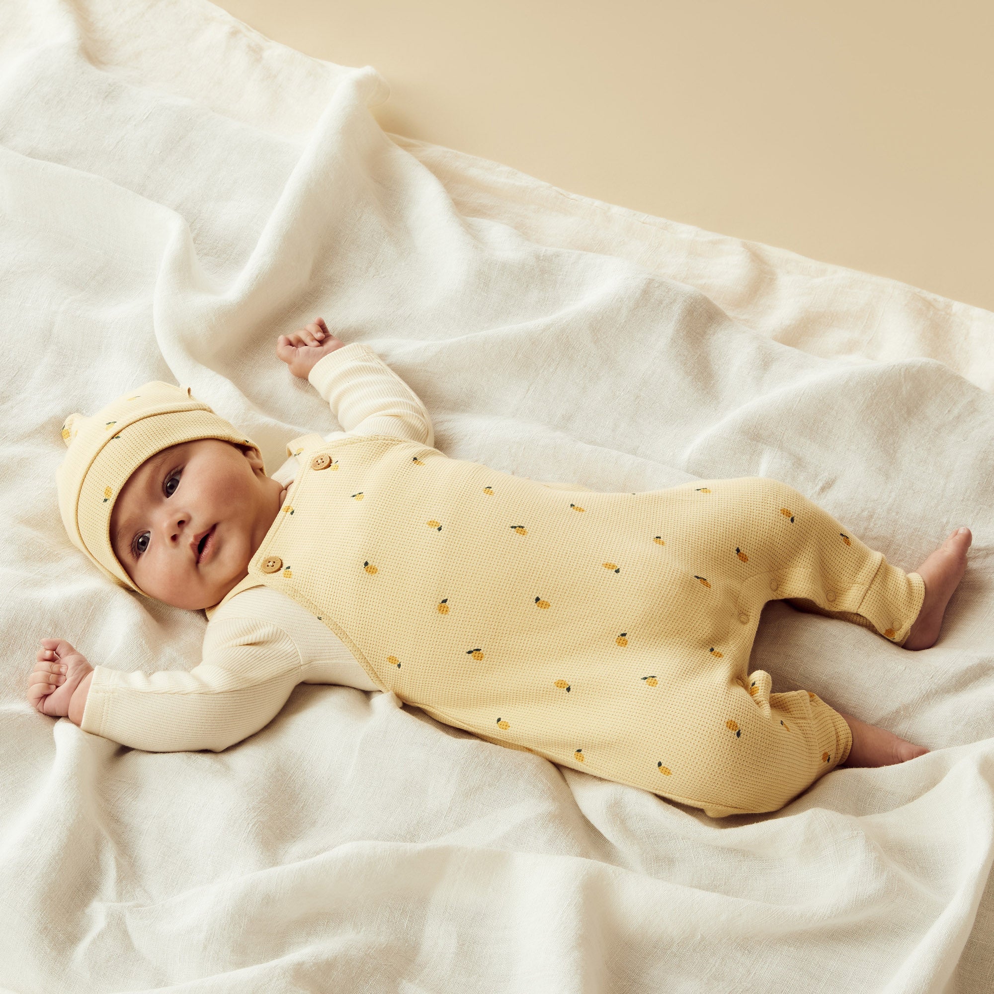 Wilson & Frenchy - Little Lemon Organic Waffle Overall