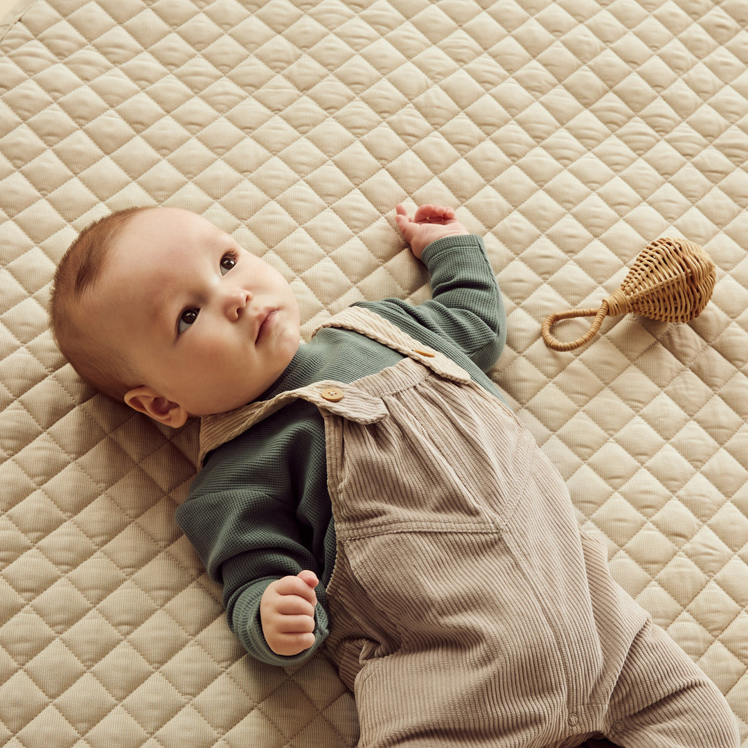 Wilson & Frenchy - Pine Green Organic Waffle Bodysuit