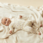 Bella Floral Organic Zipsuit with Feet