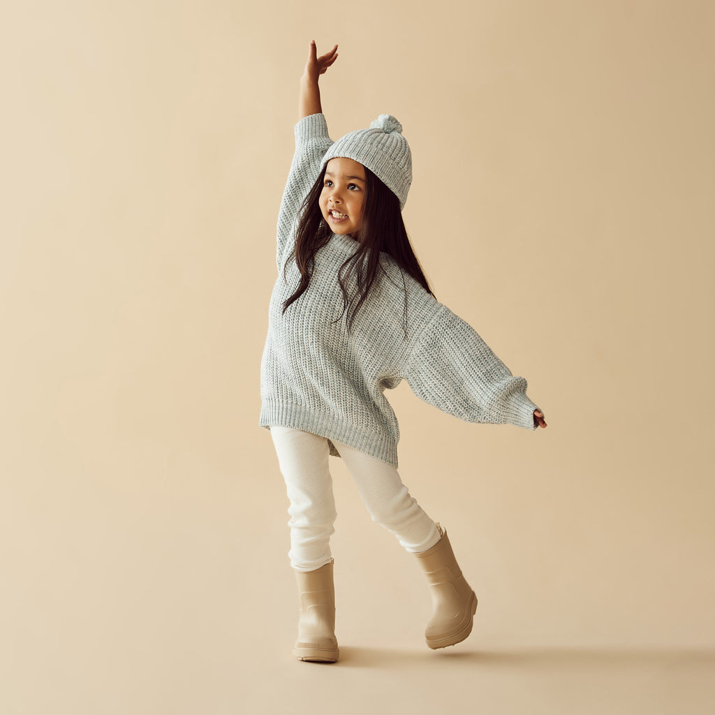 Wilson & Frenchy - Moss Speckle Organic Knitted Jumper