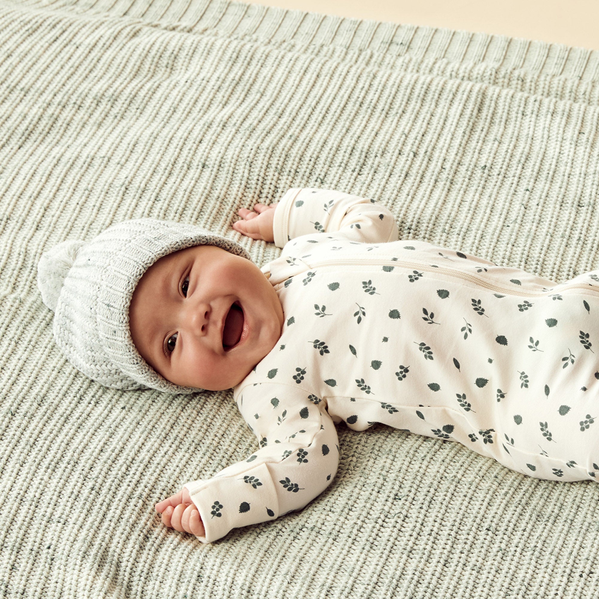 Wilson & Frenchy - Twilight Leaf Organic Zipsuit with Feet