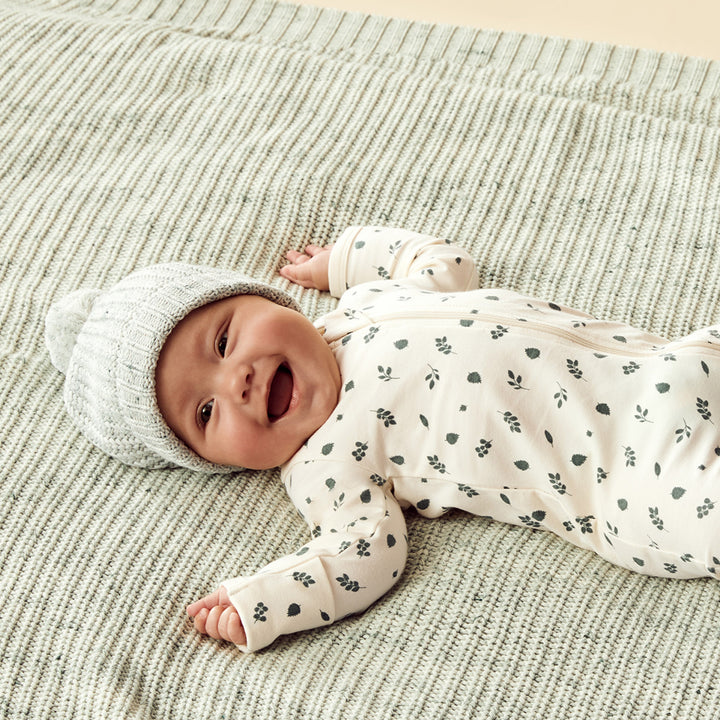 Wilson & Frenchy - Twilight Leaf Organic Zipsuit with Feet
