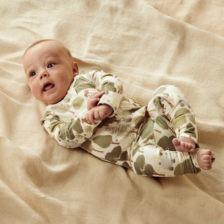Wilson & Frenchy - Little Trees Organic Zipsuit with Feet