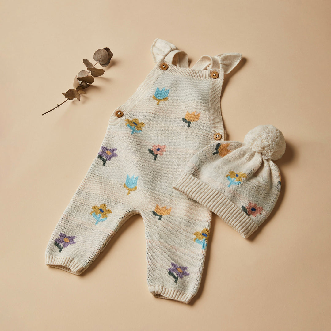 Wilson & Frenchy - Flower Pop Organic Knitted Jacquard Overall