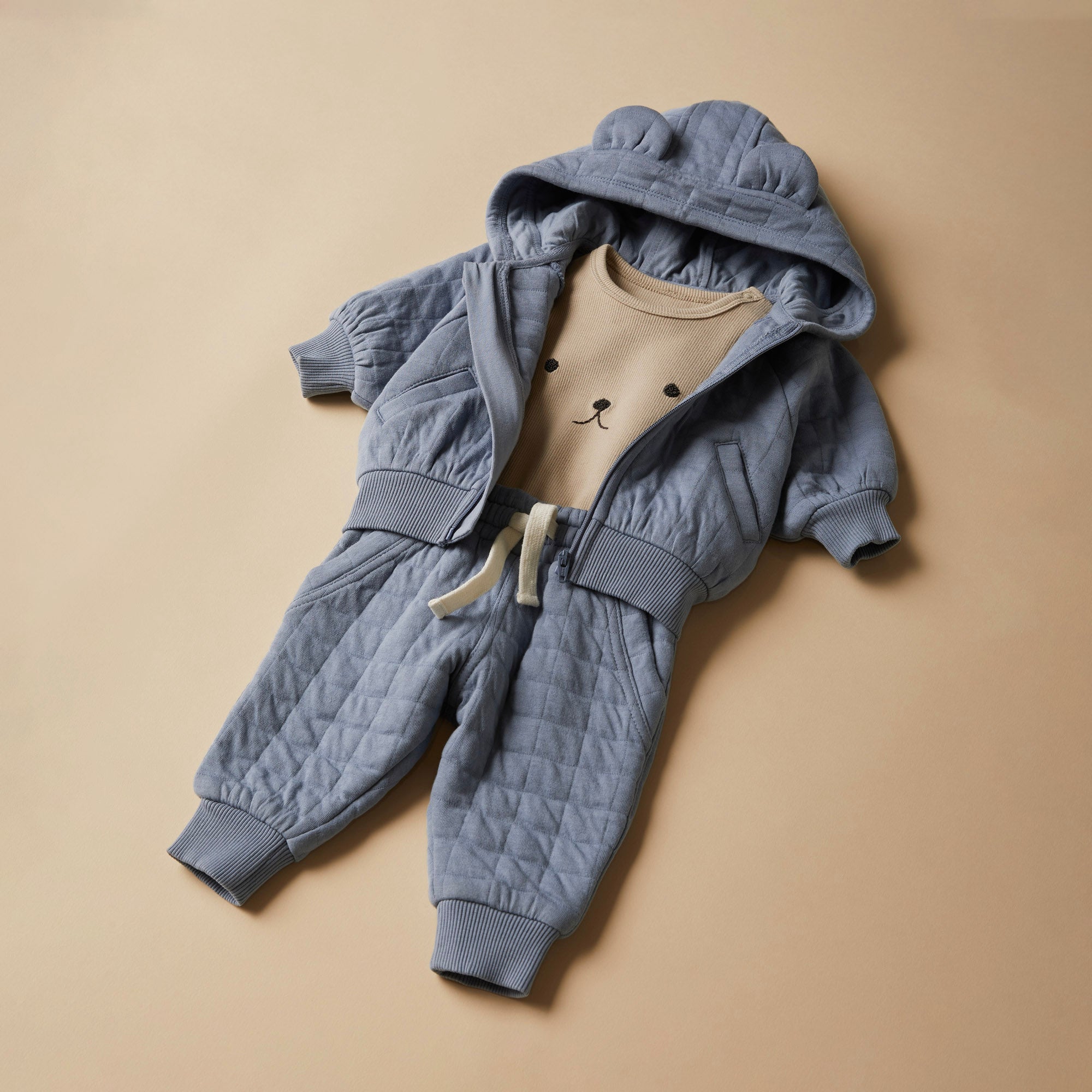 Wilson & Frenchy - Sky Blue Organic Quilted Sweat Pant