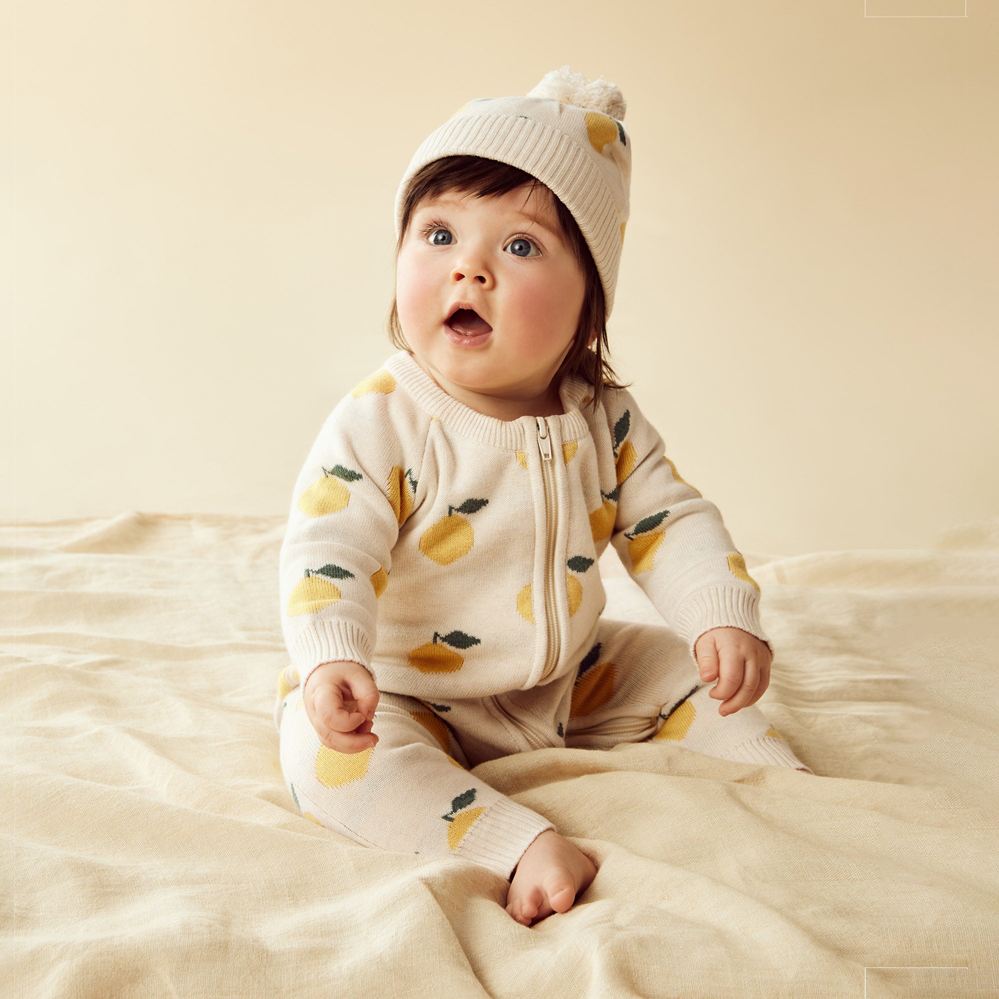 Wilson & Frenchy - Lemony Organic Knitted Jacquard Hat