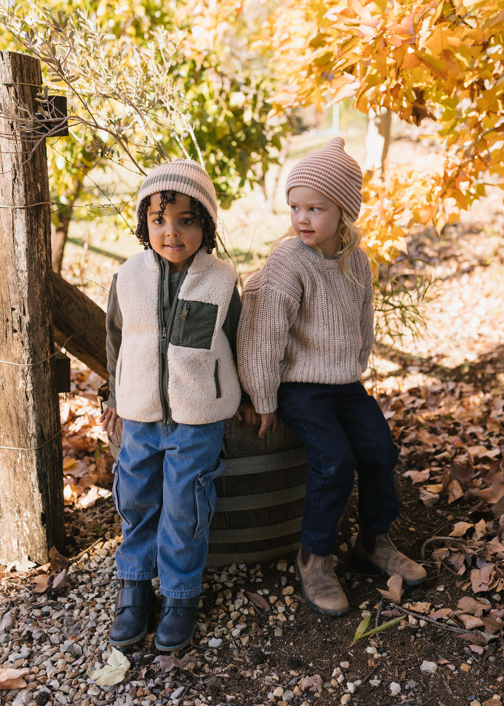 Tokyo Merino Beanie Sage Stripe