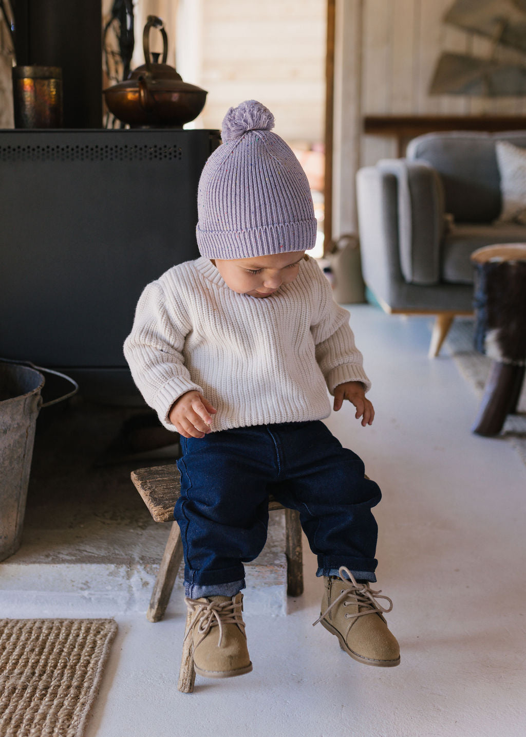 Stargaze Beanie Lavender Speckle