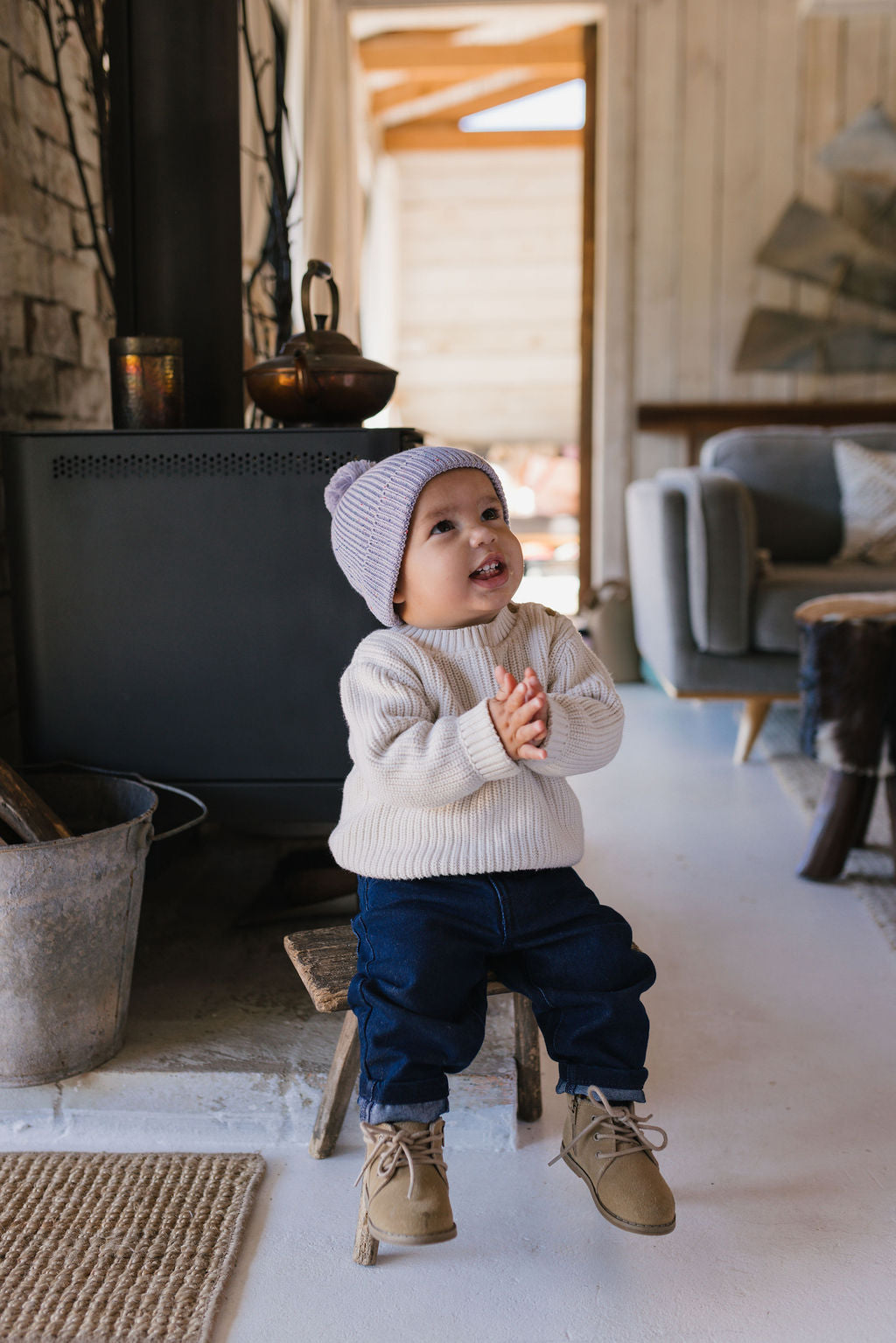 Stargaze Beanie Lavender Speckle