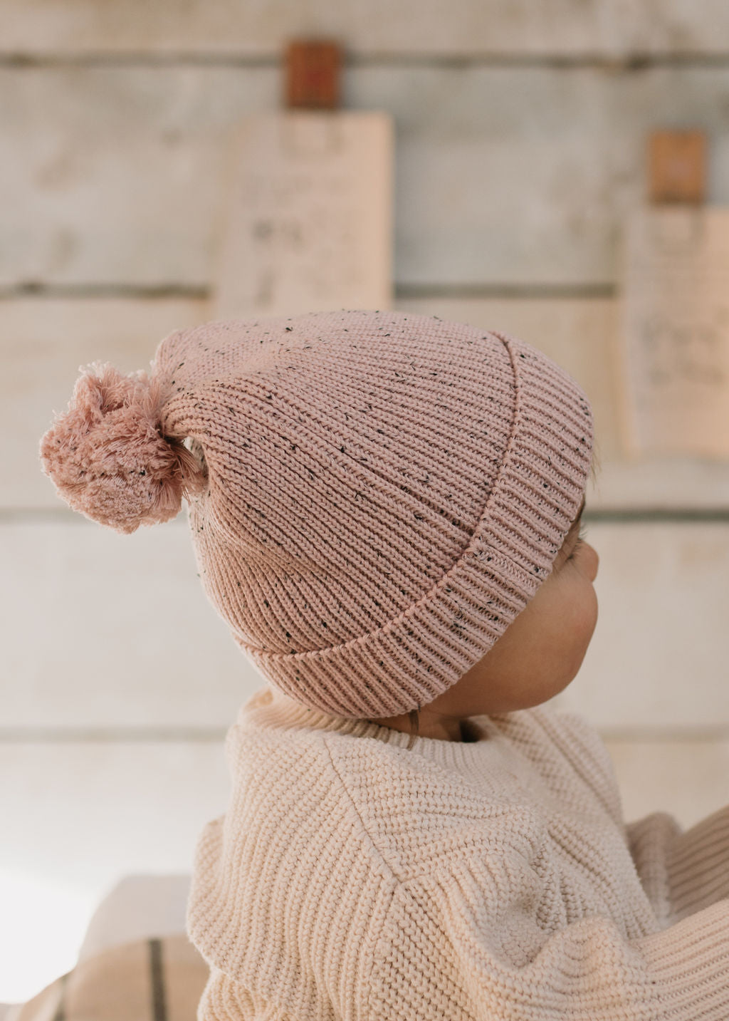 Stargaze Beanie Pink Speckle
