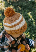 Retro Beanie Caramel and Cream