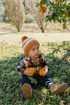 Retro Beanie Caramel and Cream