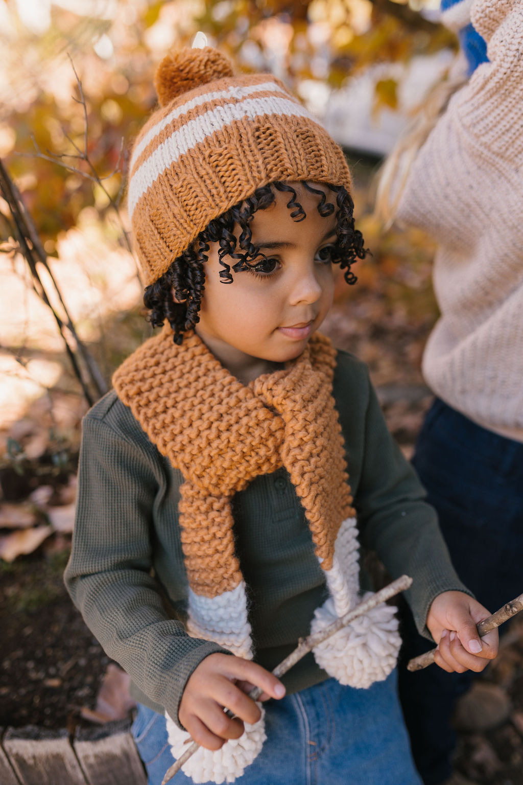 Retro Beanie Caramel and Cream