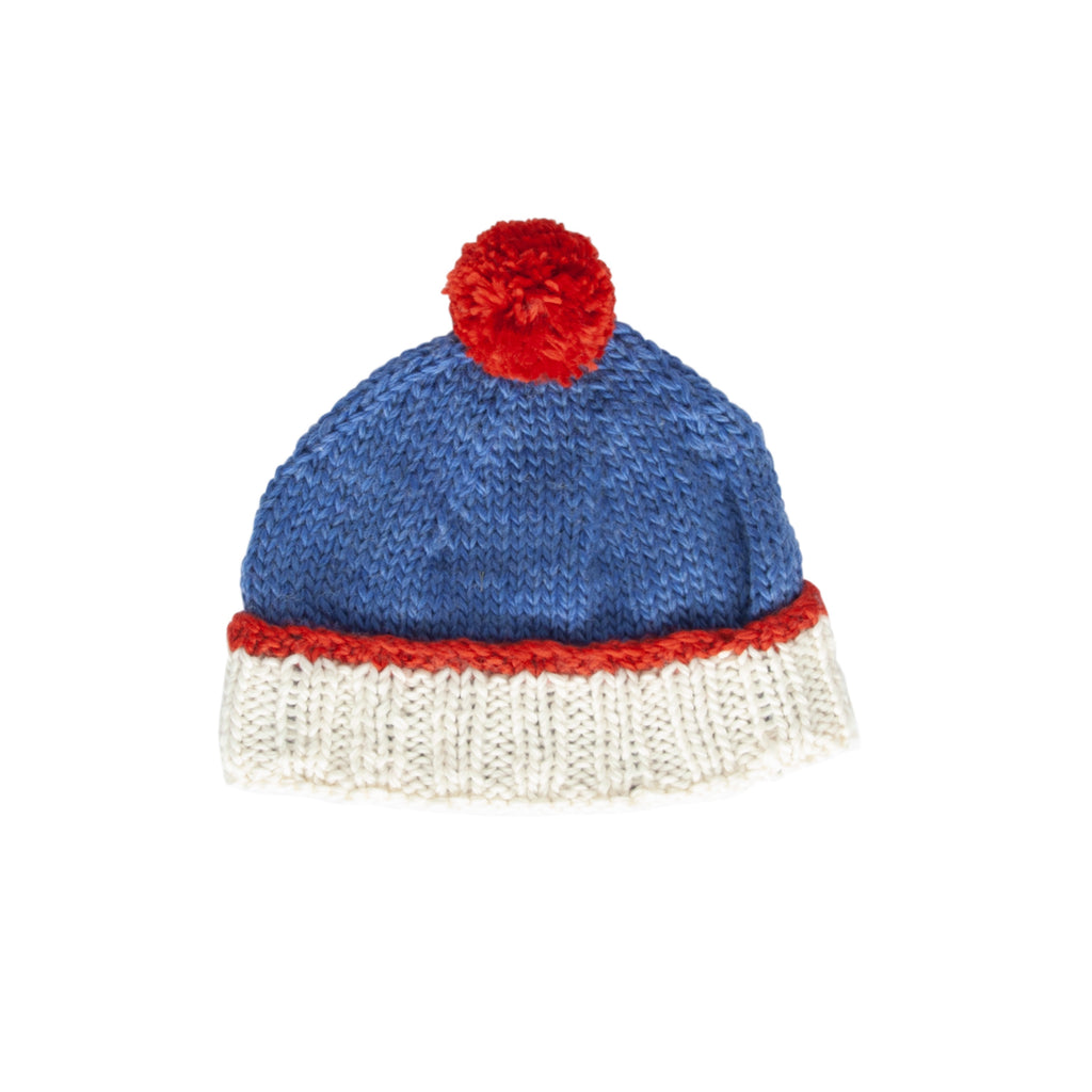 Teddy Beanie Blue and Red