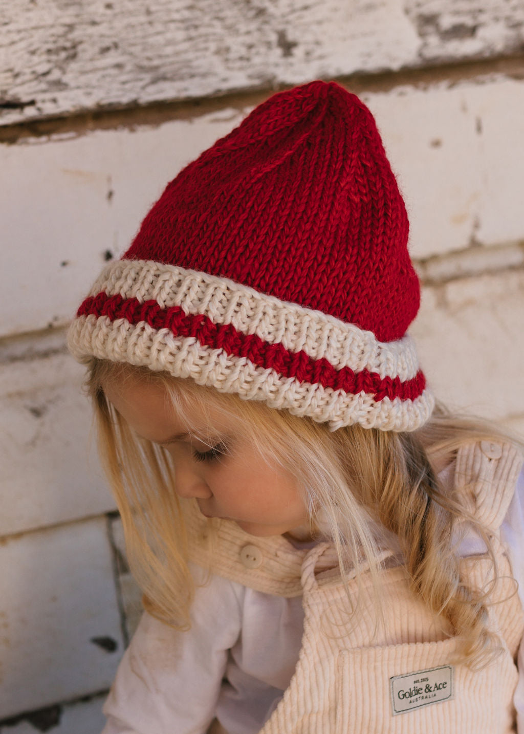 Denmark Beanie Red and Cream