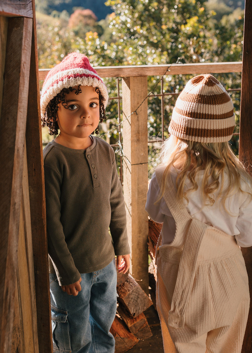 Denmark Beanie Red and Cream