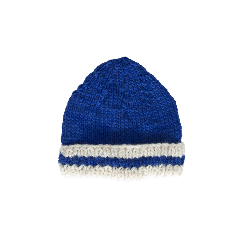 Denmark Beanie Blue and Cream