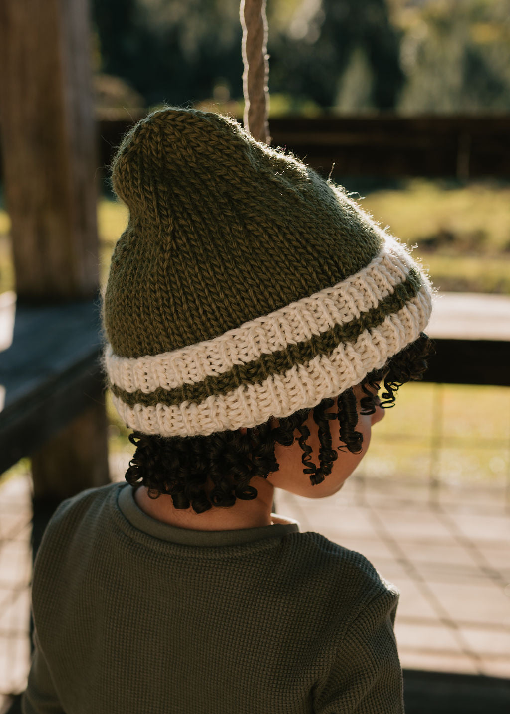 Denmark Beanie Khaki and Cream