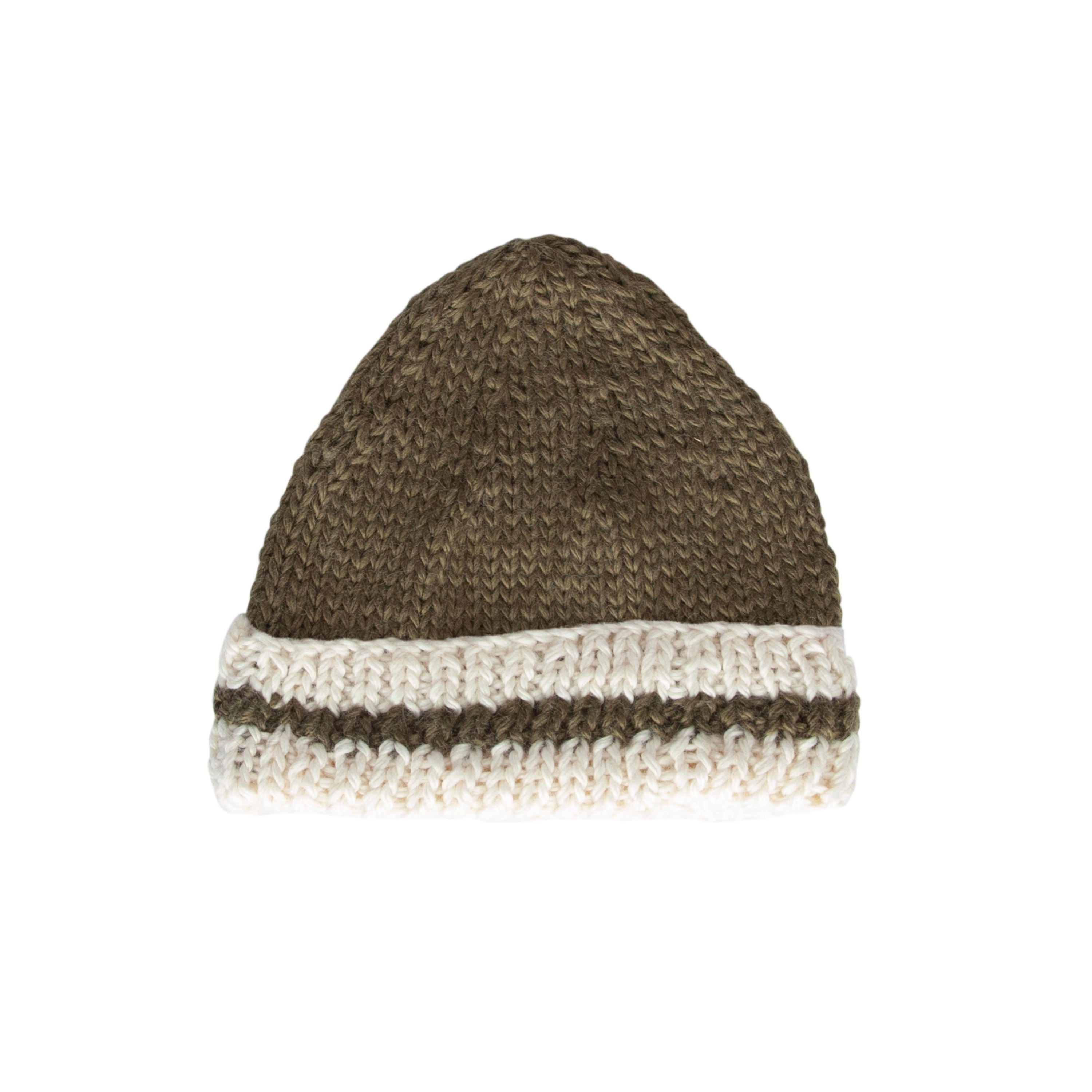Denmark Beanie Khaki and Cream