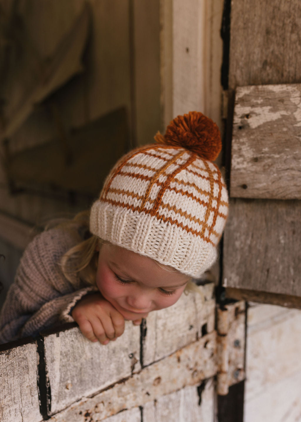 Crossroads Beanie Brown and Caramel