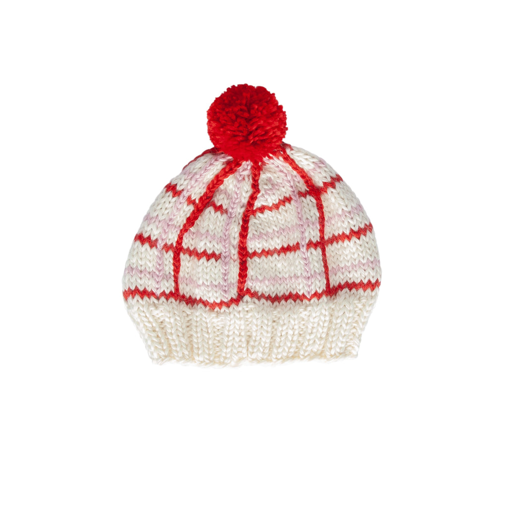 Crossroads Beanie Pink and Red