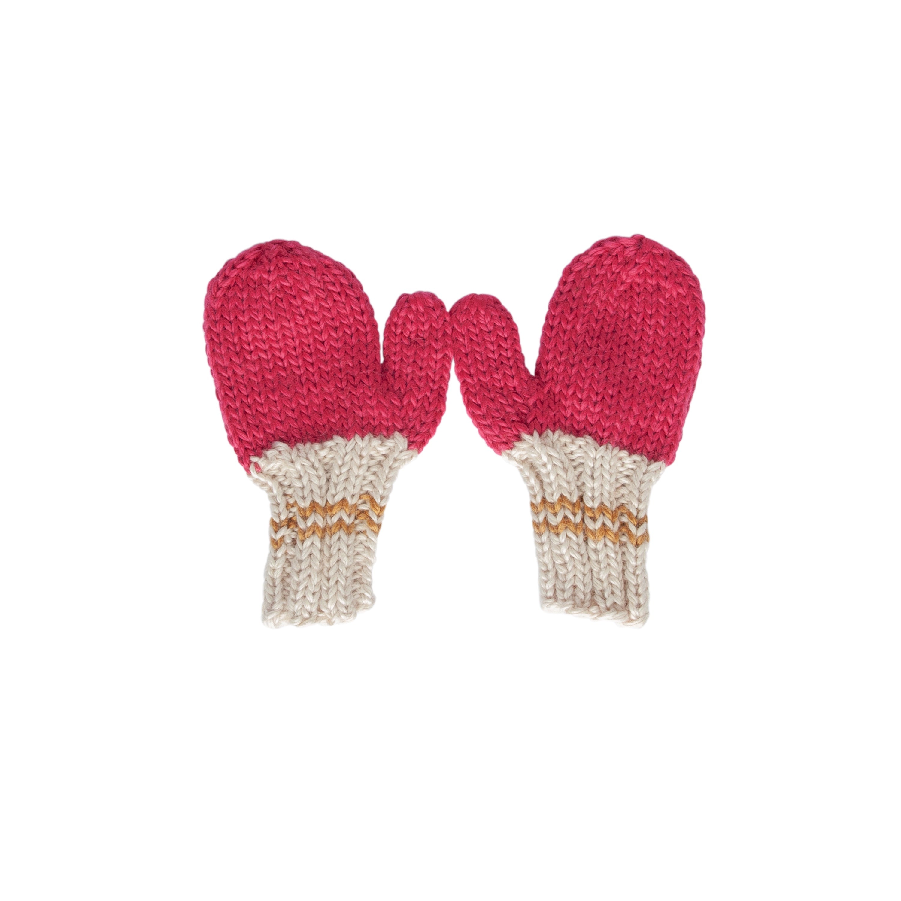 Teddy Mittens Fushcia and Caramel