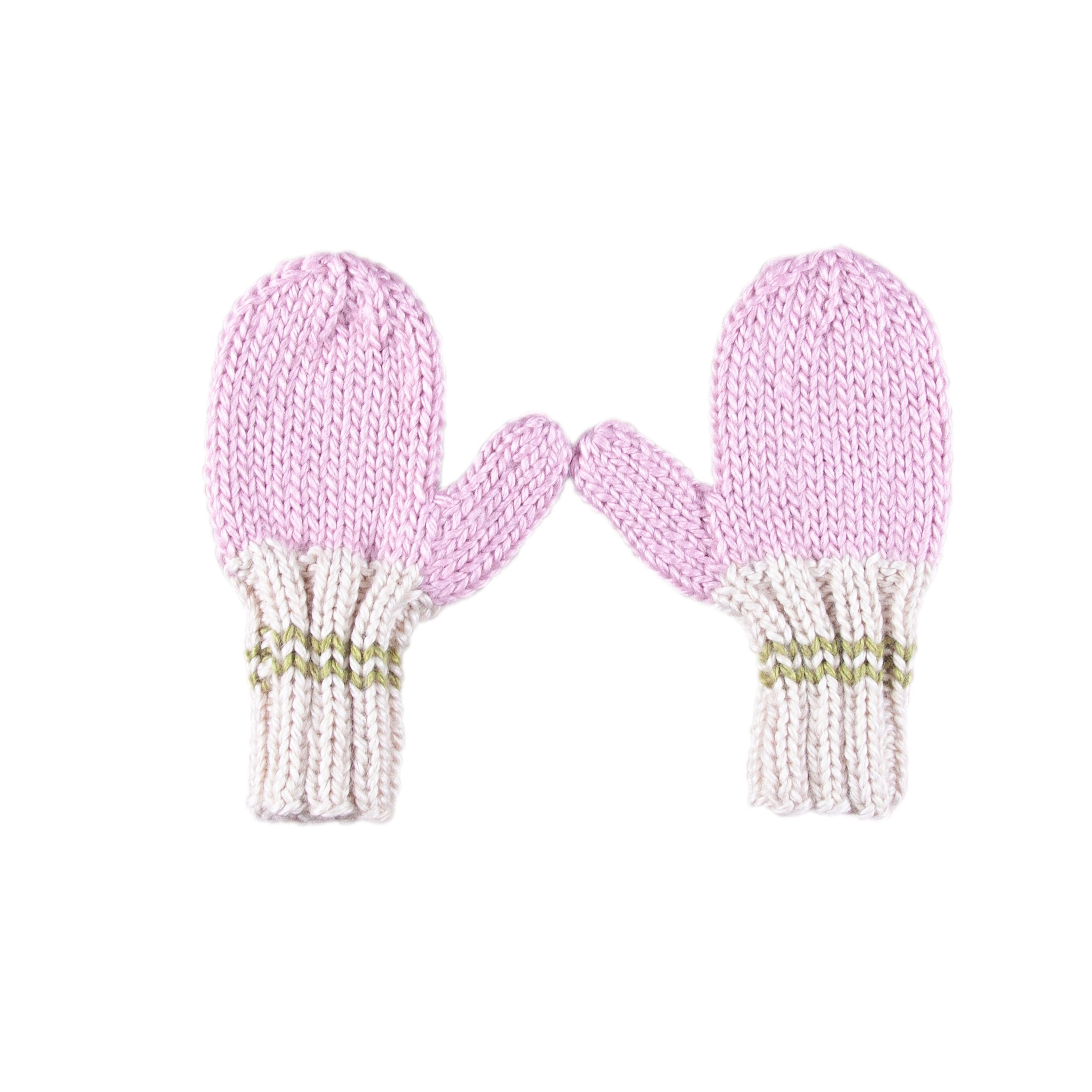 Teddy Mittens Pink and Green