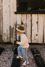 Teddy Mittens Khaki and Gold