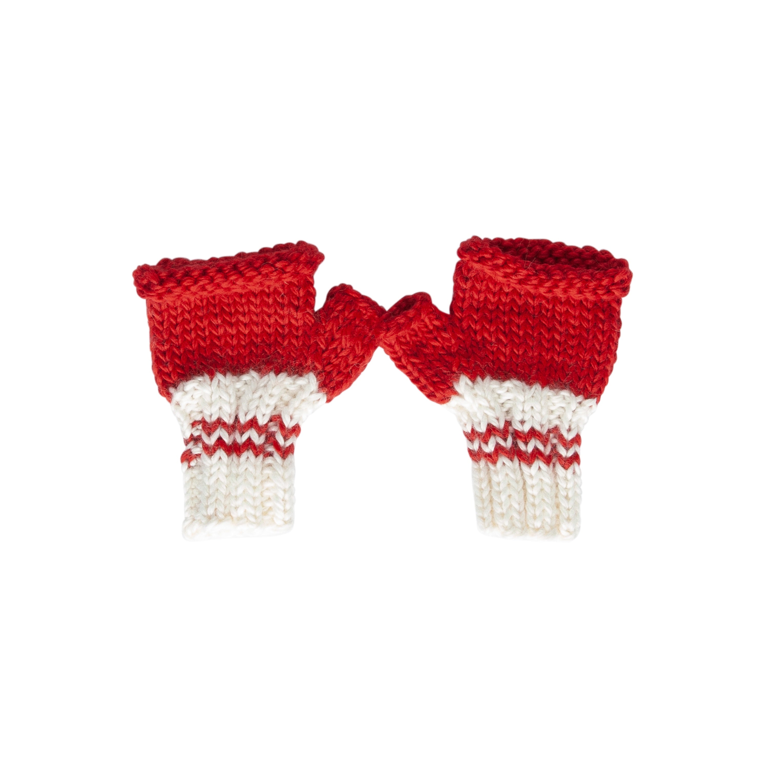 Denmark Mittens Red and Cream