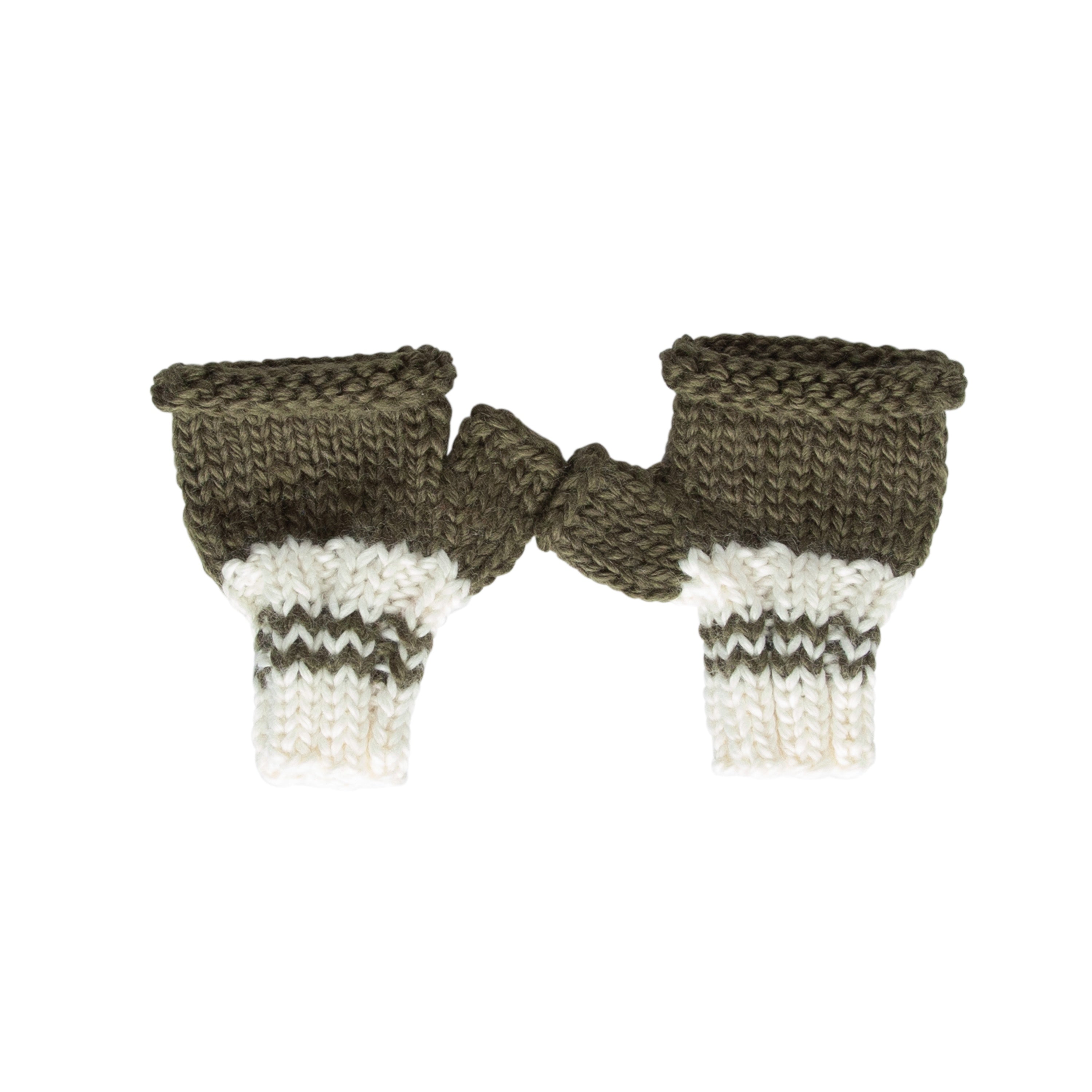Denmark Mittens Khaki and Cream