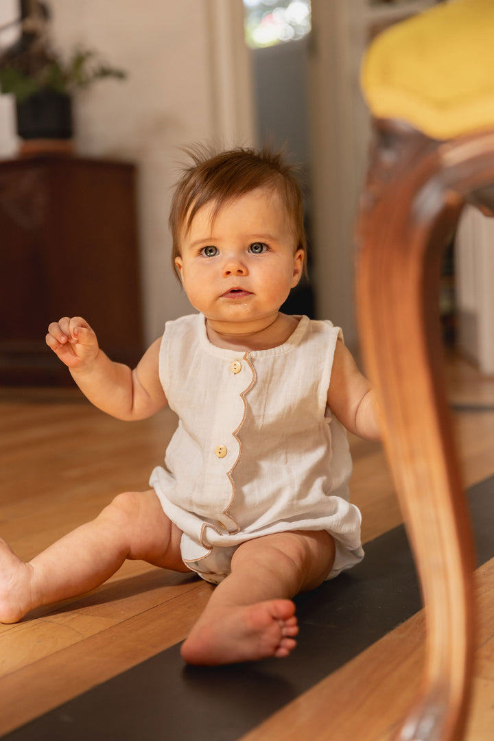 Alex and Ant Bonnie Playsuit - White