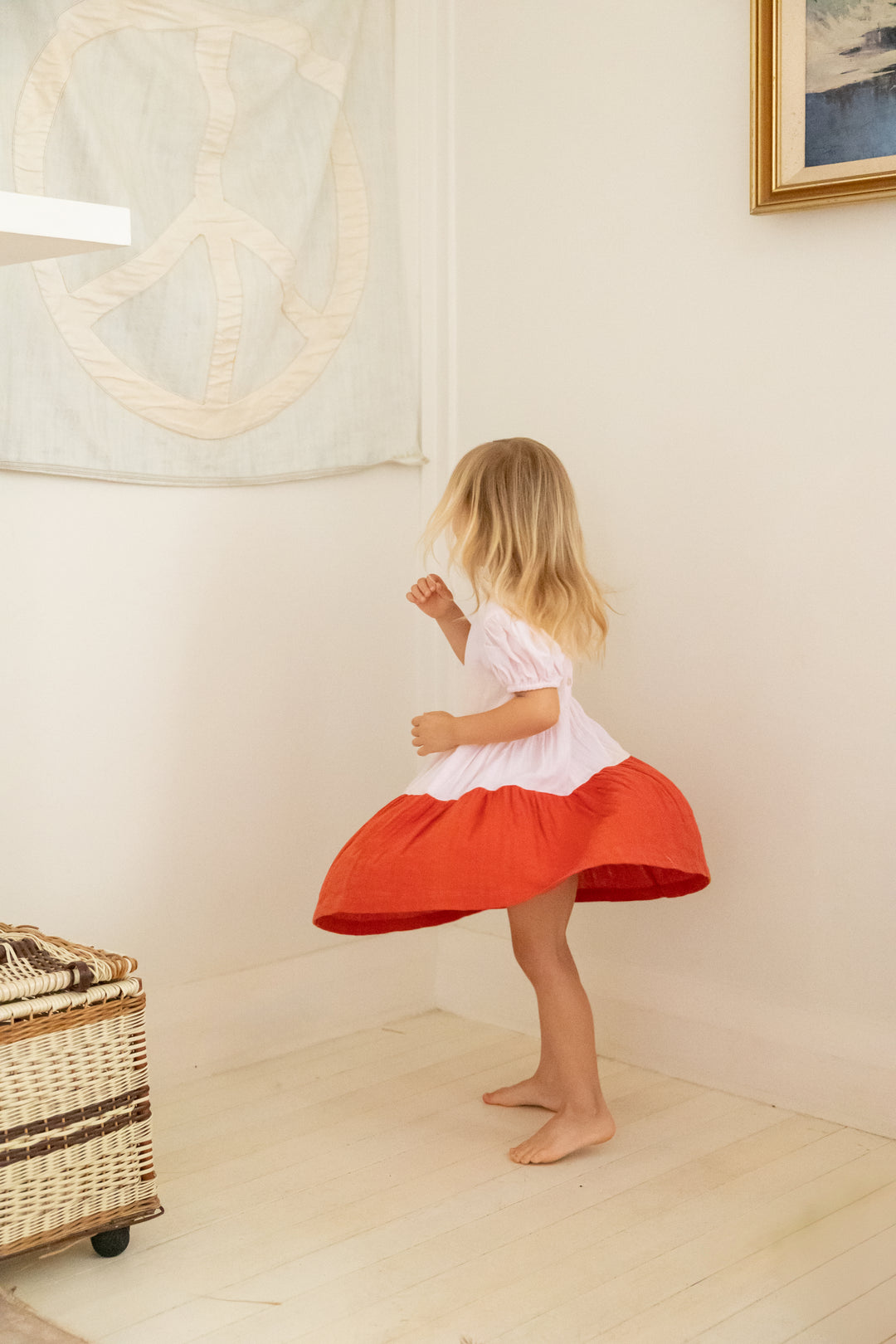 Alex and Ant Clara Dress - Petal Pink/Flame Red