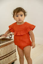 Ethel Playsuit - Flame Red