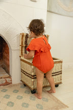 Ethel Playsuit - Flame Red