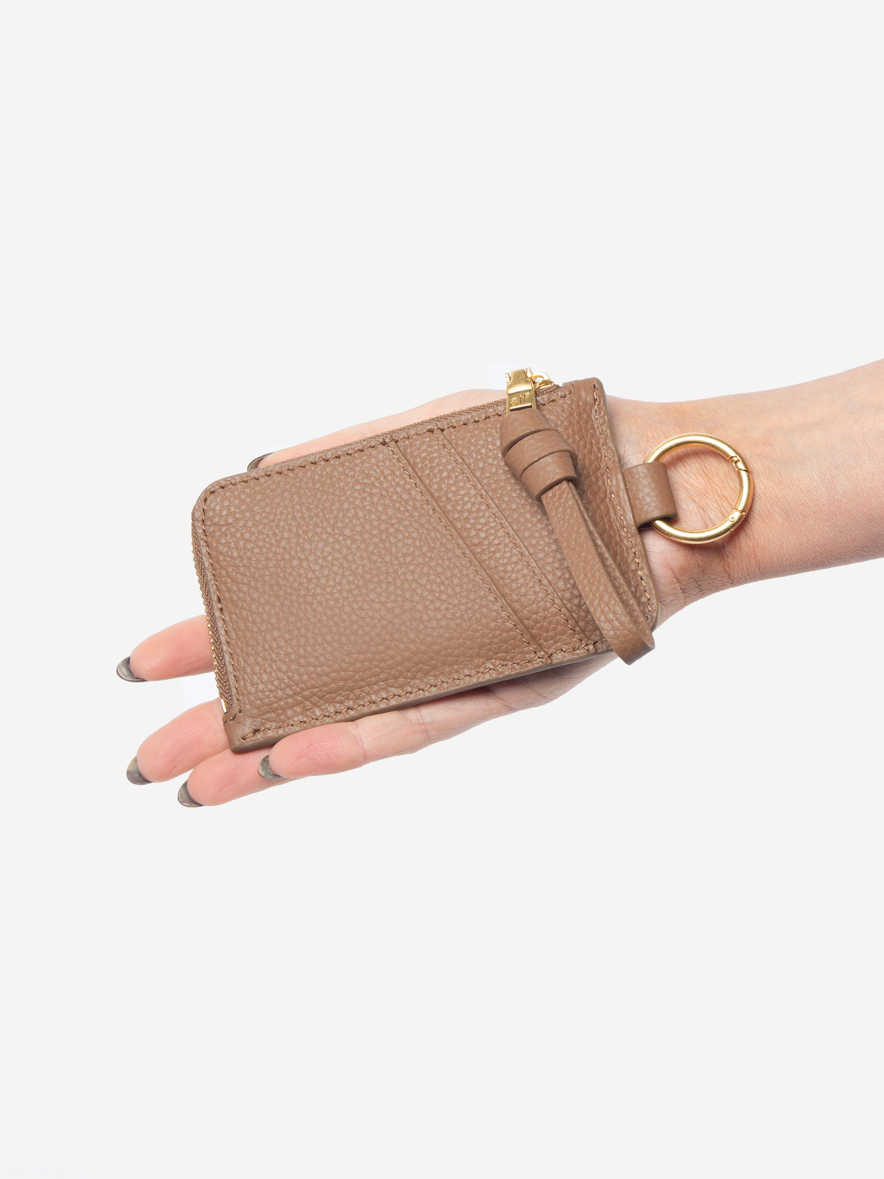 Luxe Dot Wallet - Pecan