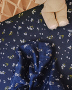Organic Muslin Wrap - Forget-Me-Not Navy