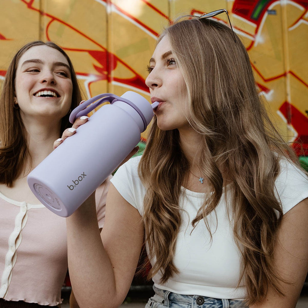 Insulated Flip Top Bottle 1L - Lilac Love