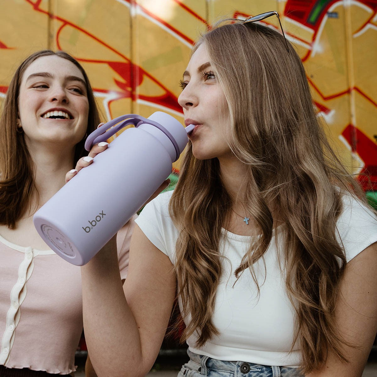 Insulated Flip Top Bottle 1L - Lilac Love