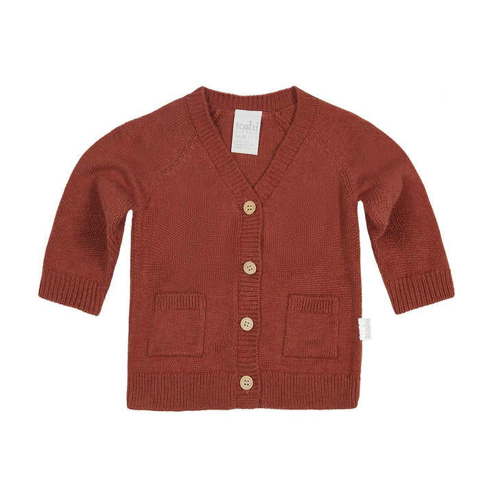 Toshi Organic Cardigan - Remy / Red Gum