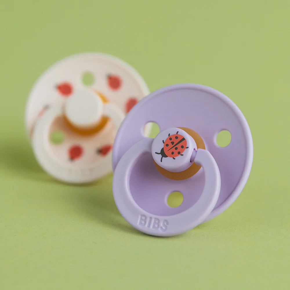 BIBS Pacifier Studio Colour - Ladybug Violet Sky/Petal 2 Pack