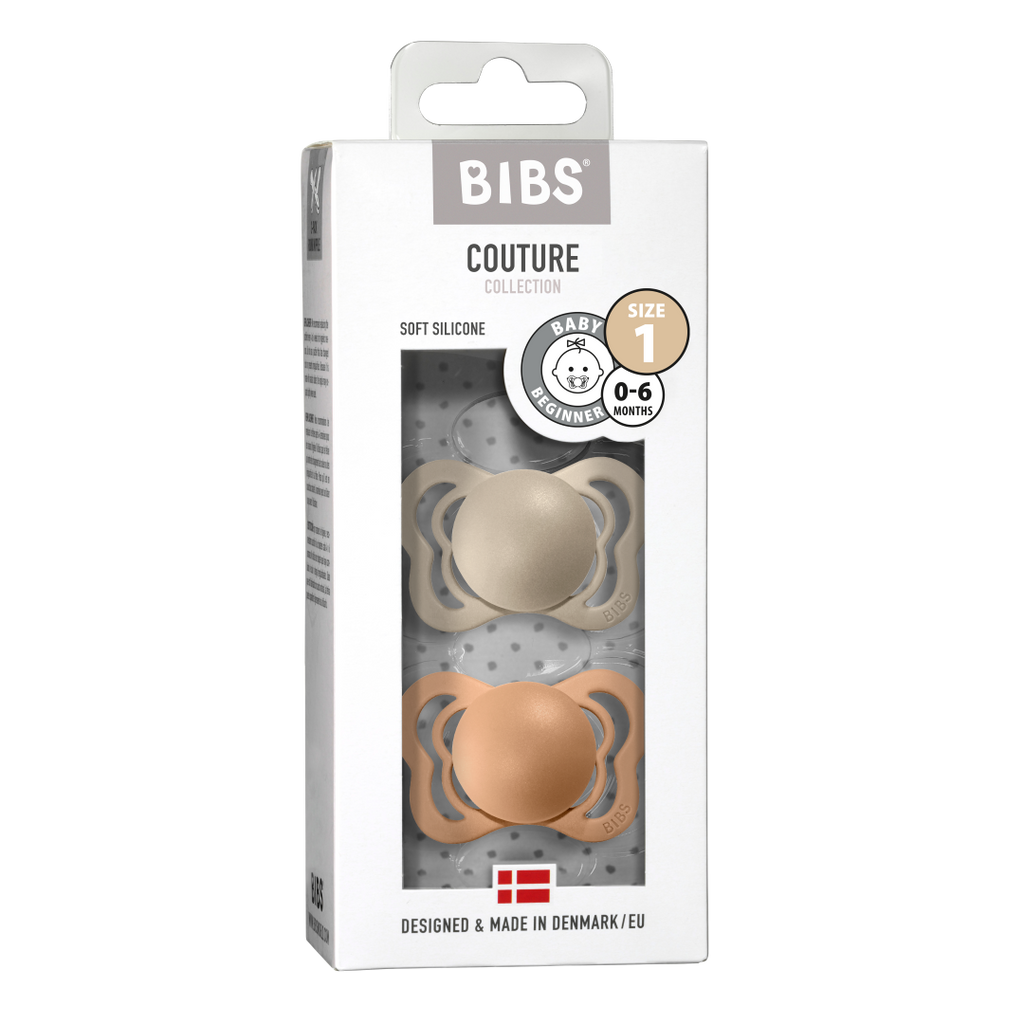 Couture Latex Pacifier 2 Pack  - Vanilla/Peach