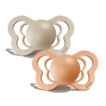 BIBS Couture Latex Pacifier 2 Pack  - Vanilla/Peach