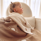 Reversible Blanket - Suns/Coffee